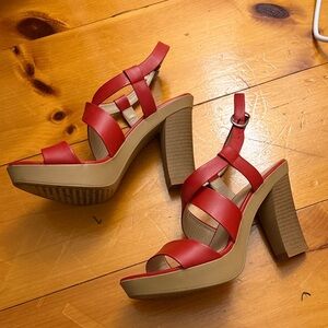 Red Strappy Heels